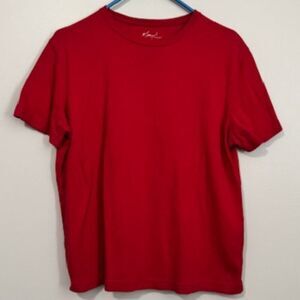 USED Woman's Kim Rogers Short Sleeve T Shirt Color Red Size Medium